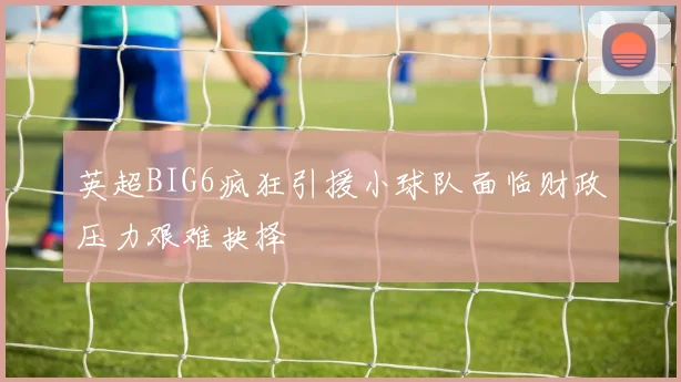 英超BIG6疯狂引援小球队面临财政压力艰难抉择